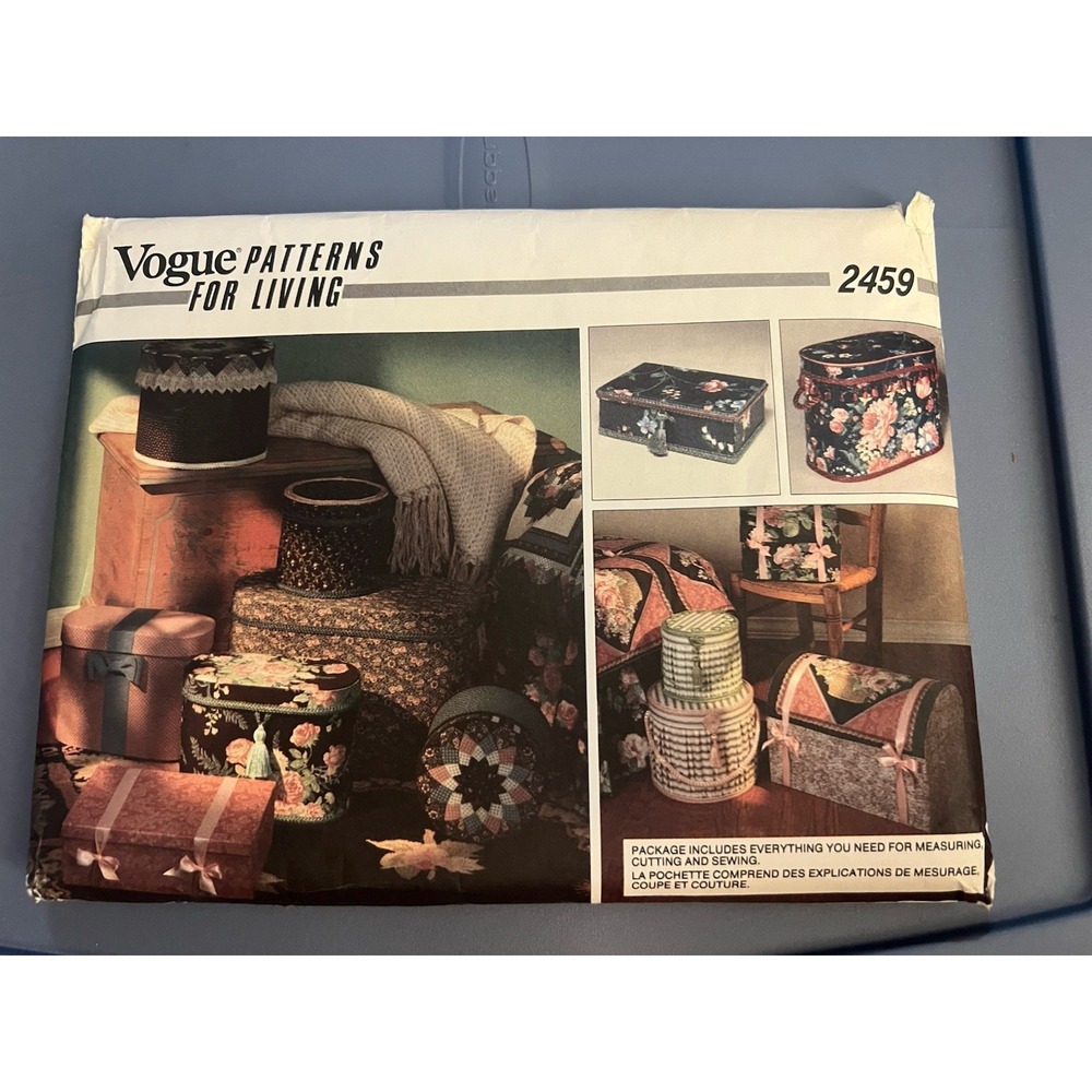 📦 Vogue Patterns for Living – 1990 Band Boxes #2459 – UNCUT ✂️